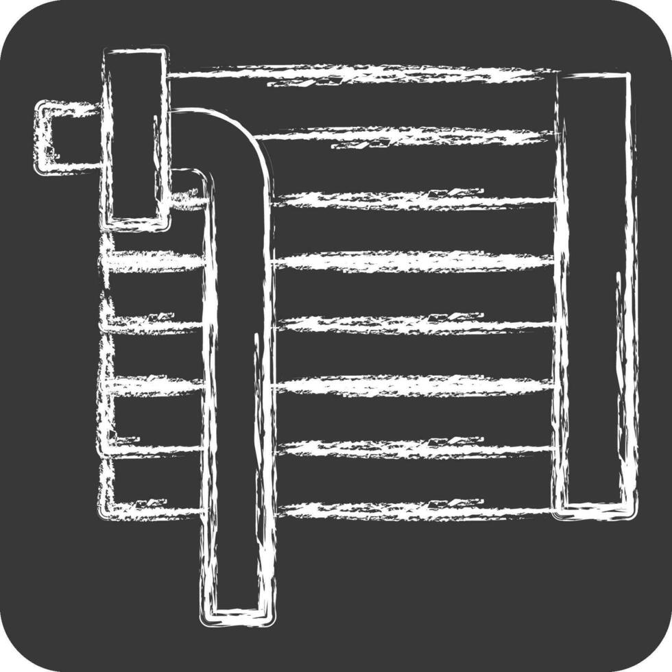 Icon AC Evaporator. related to Car Maintenance symbol. chalk Style. simple design editable. simple illustration vector