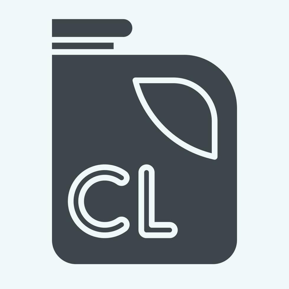 Icon Chlorine. related to Poison symbol. glyph style. simple design editable. simple illustration vector