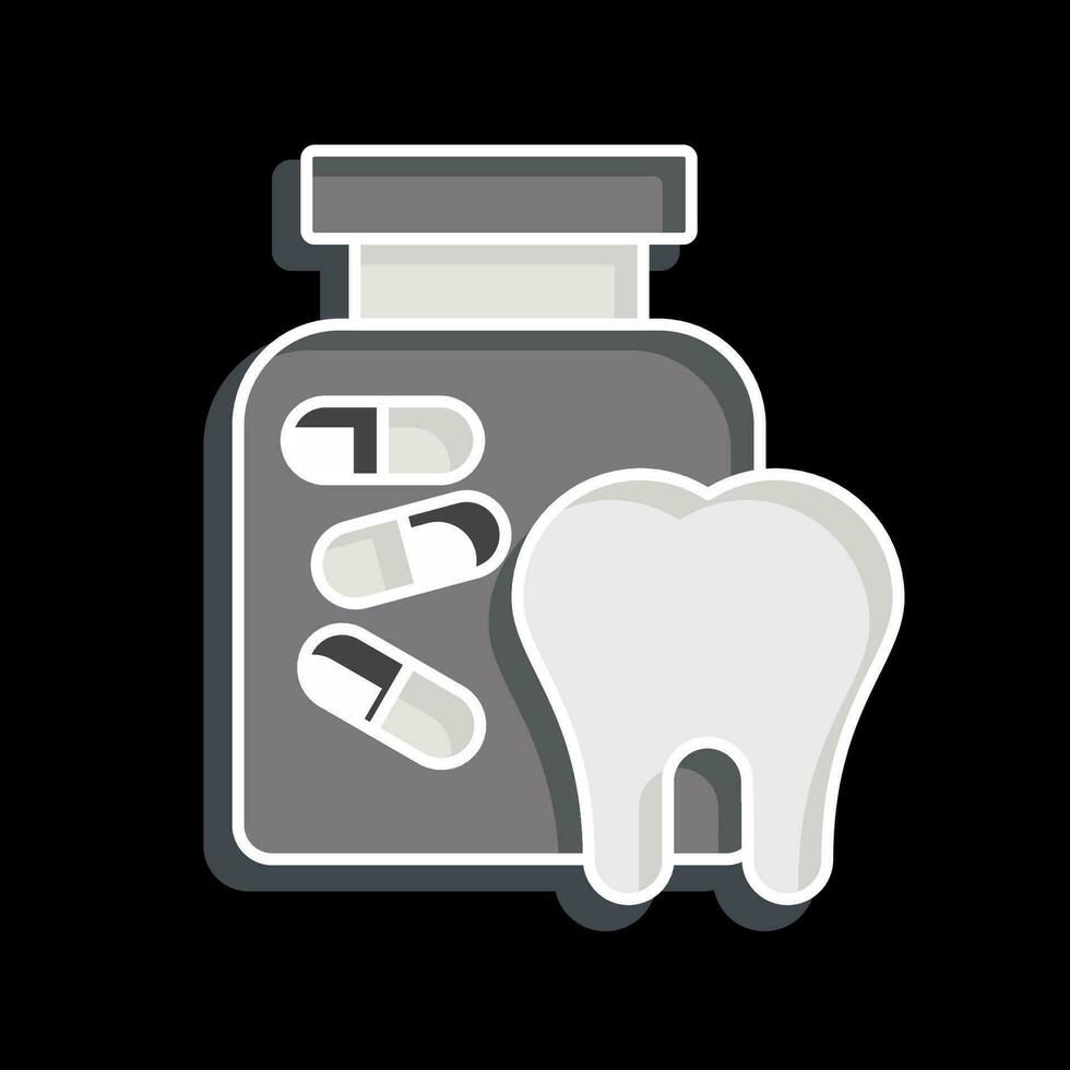 Icon Drug. related to Dentist symbol. glossy style. simple design editable. simple illustration vector