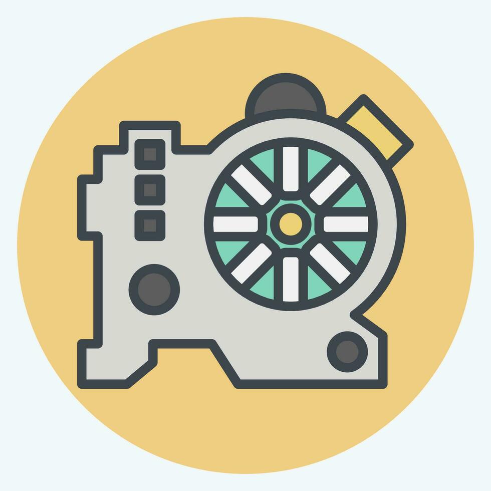 Icon Water Pump. related to Car Maintenance symbol. color mate style. simple design editable. simple illustration vector