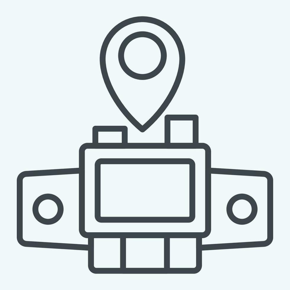 Icon Map Sensor. related to Car Maintenance symbol. line style. simple design editable. simple illustration vector