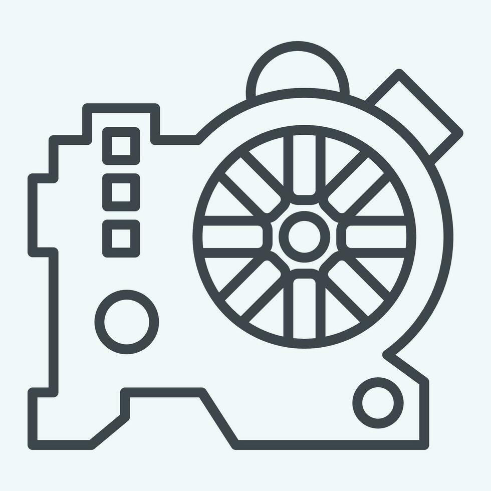 Icon Water Pump. related to Car Maintenance symbol. line style. simple design editable. simple illustration vector