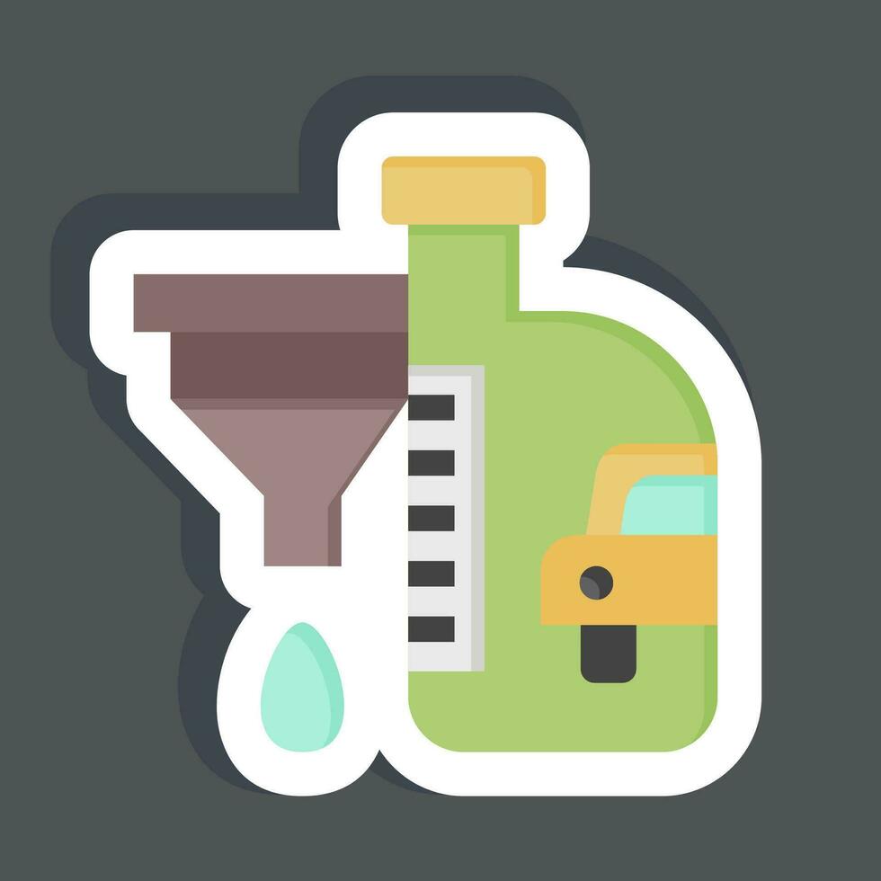 Sticker Automatic Transmission Fluid. related to Car Maintenance symbol. simple design editable. simple illustration vector