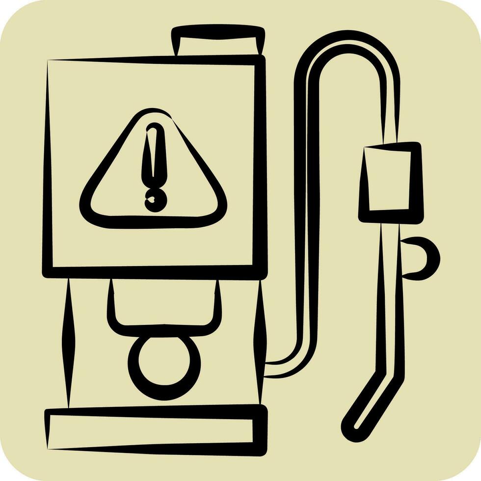 Icon Exterminator. related to Poison symbol. hand drawn style. simple design editable. simple illustration vector