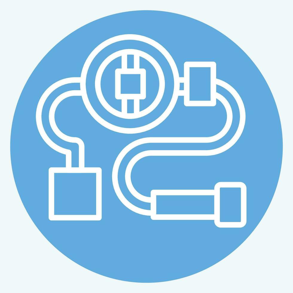 Icon Steering System. related to Car Maintenance symbol. blue eyes style. simple design editable. simple illustration vector