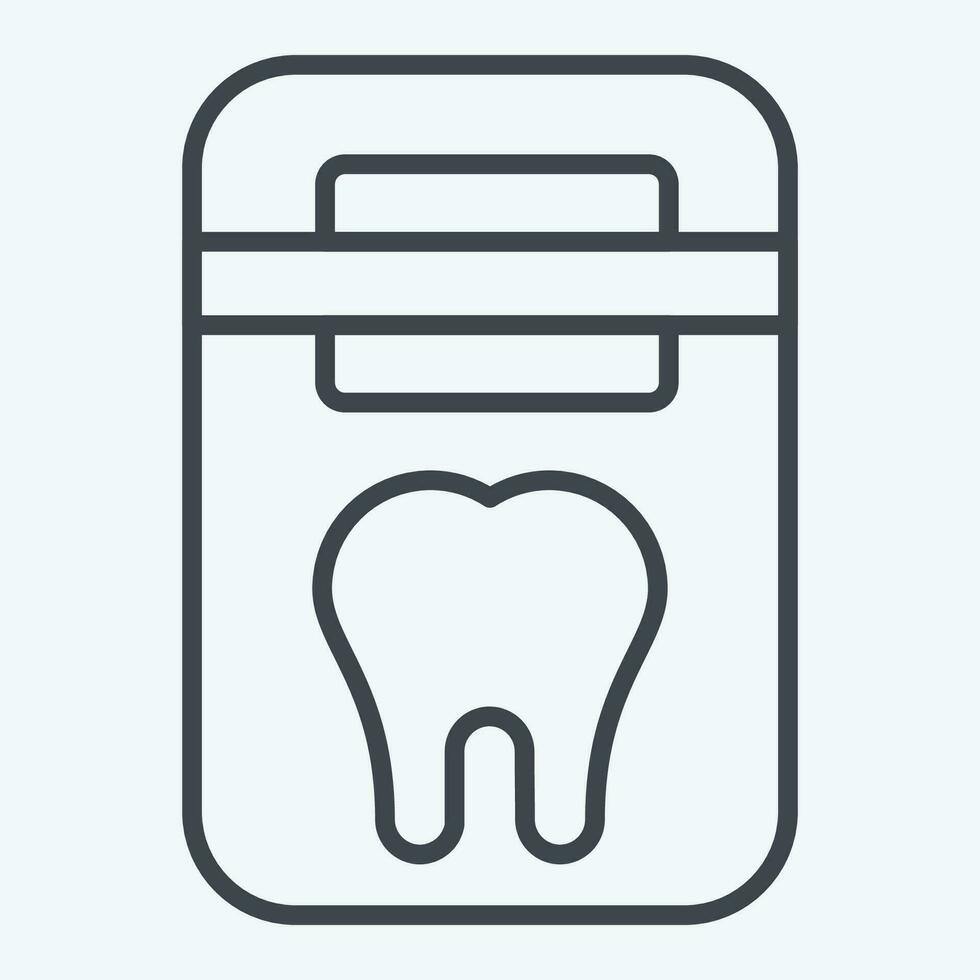 Icon Dental Floss. related to Dentist symbol. line style. simple design editable. simple illustration vector