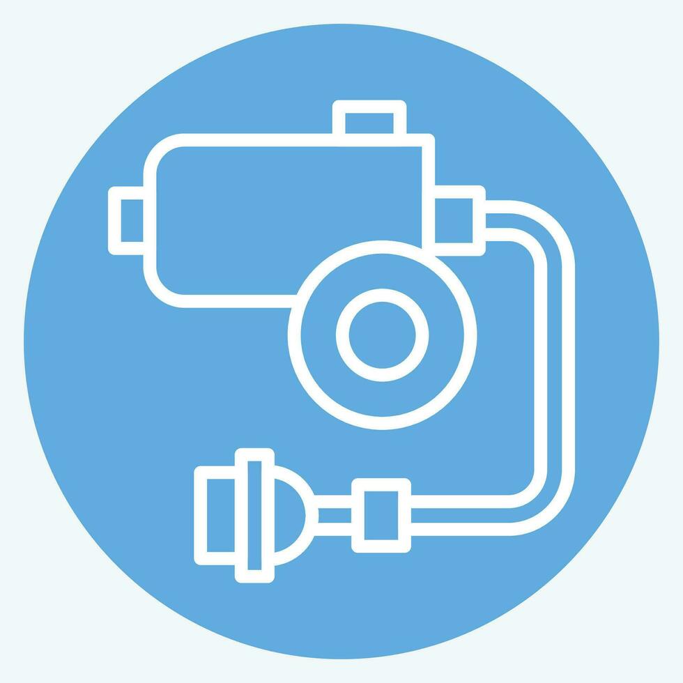 Icon Wiper Motor. related to Car Maintenance symbol. blue eyes style. simple design editable. simple illustration vector