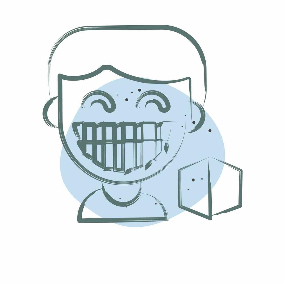 Icon Protection. related to Dentist symbol. Color Spot Style. simple design editable. simple illustration vector