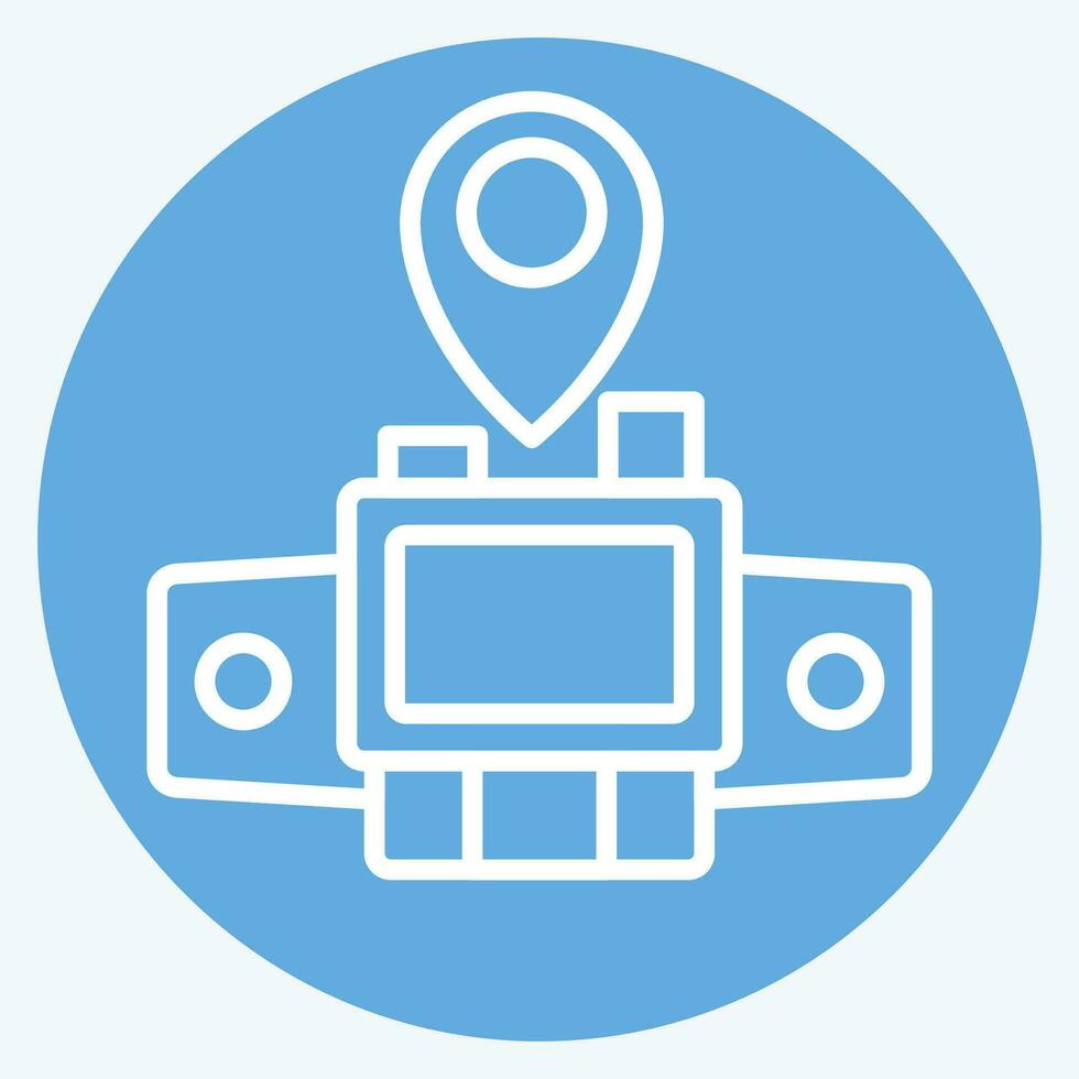 Icon Map Sensor. related to Car Maintenance symbol. blue eyes style. simple design editable. simple illustration vector