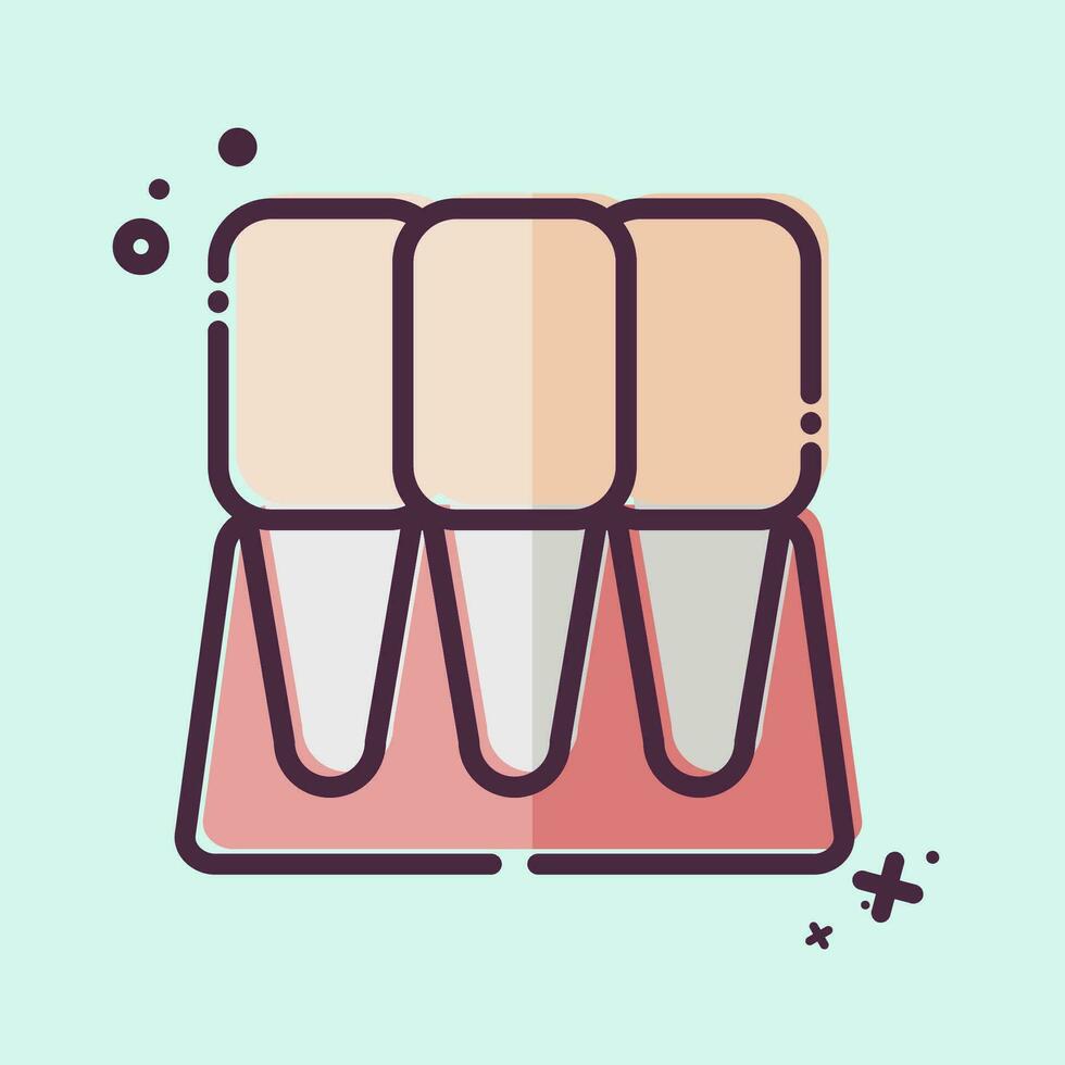 Icon Incisor. related to Dentist symbol. MBE style. simple design editable. simple illustration vector