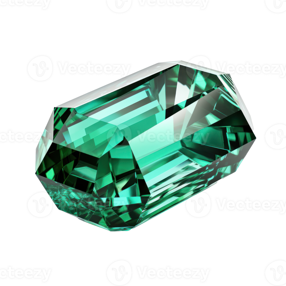3d emerald stone isolated png