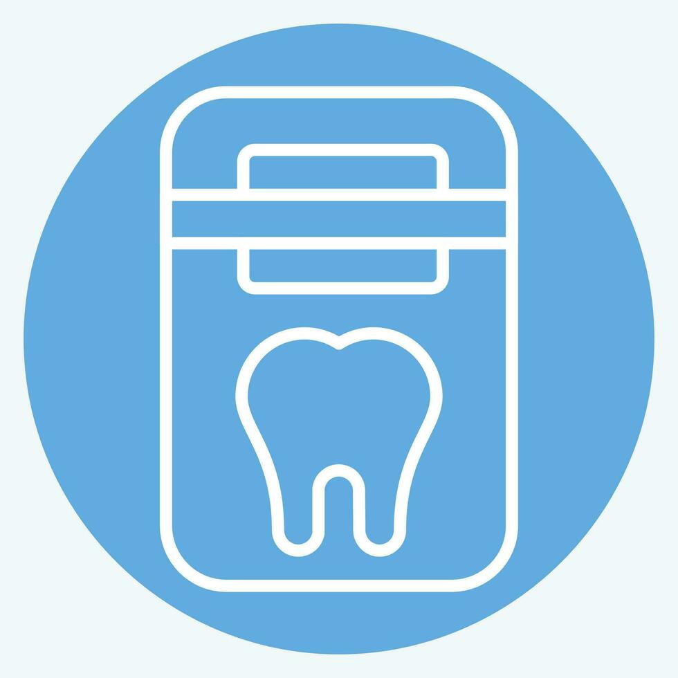 Icon Dental Floss. related to Dentist symbol. blue eyes style. simple design editable. simple illustration vector