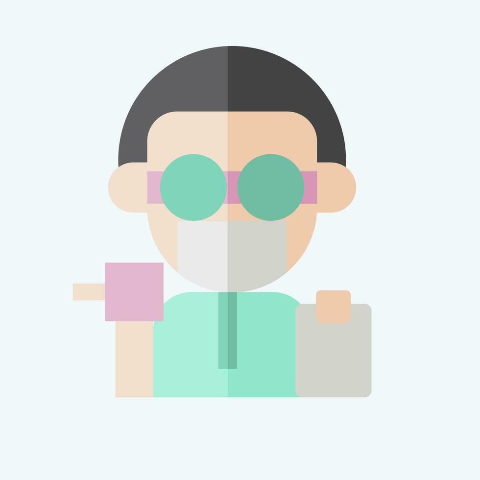 Icon Dentist. related to Dentist symbol. flat style. simple design editable. simple illustration vector