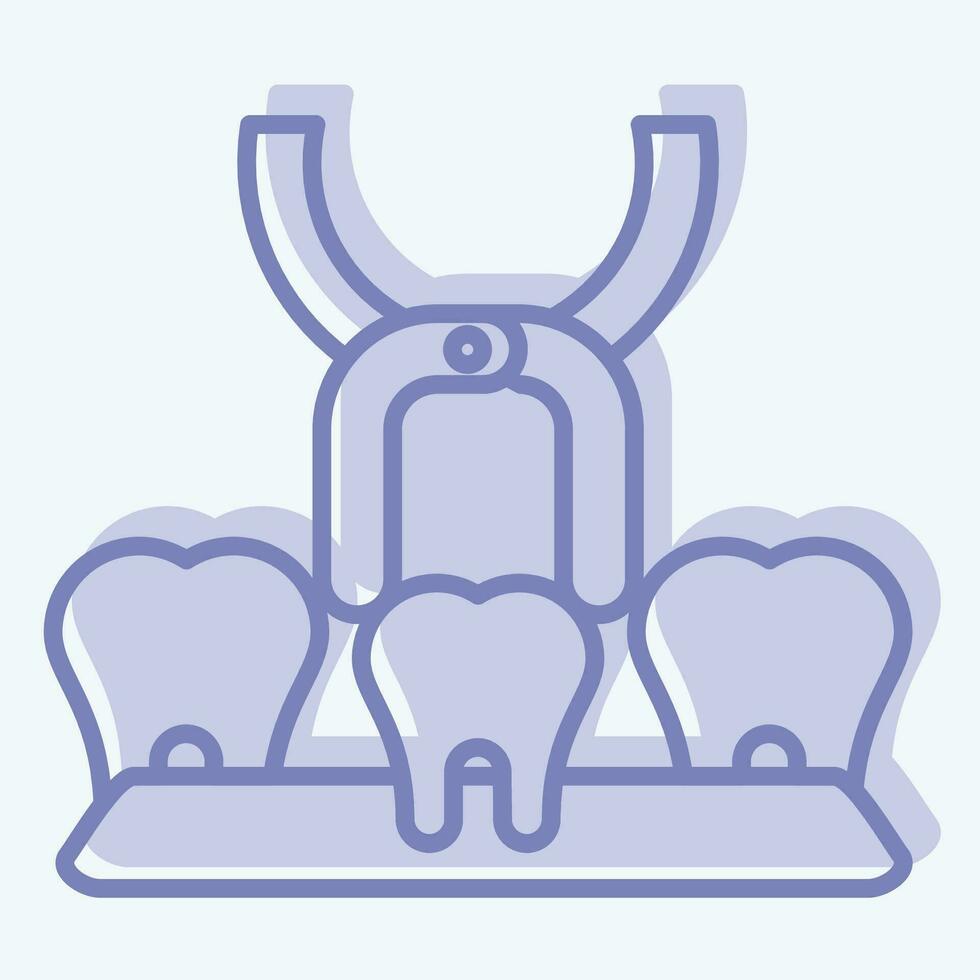 Icon Tooth Extra. related to Dentist symbol. two tone style. simple design editable. simple illustration vector