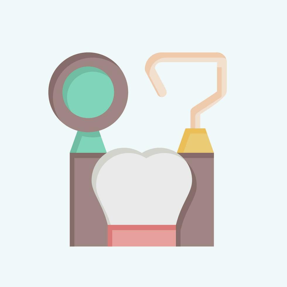 Icon Dental Hygiene Tool. related to Dentist symbol. flat style. simple design editable. simple illustration vector
