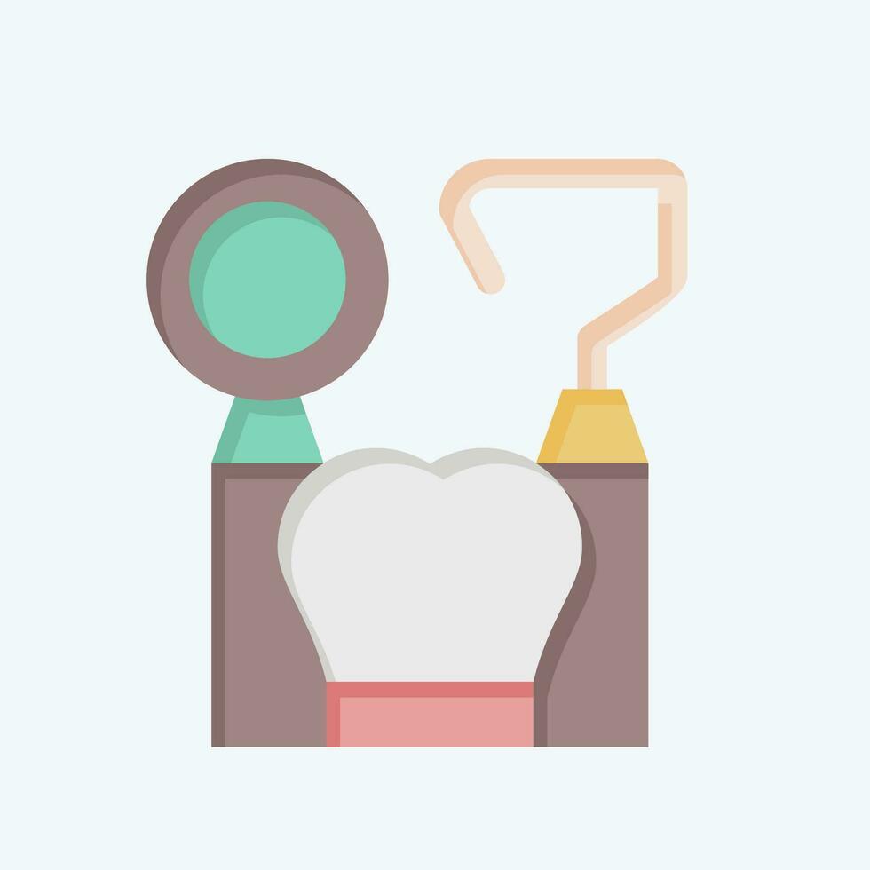 icono dental higiene herramienta. relacionado a dentista símbolo. plano estilo. sencillo diseño editable. sencillo ilustración vector