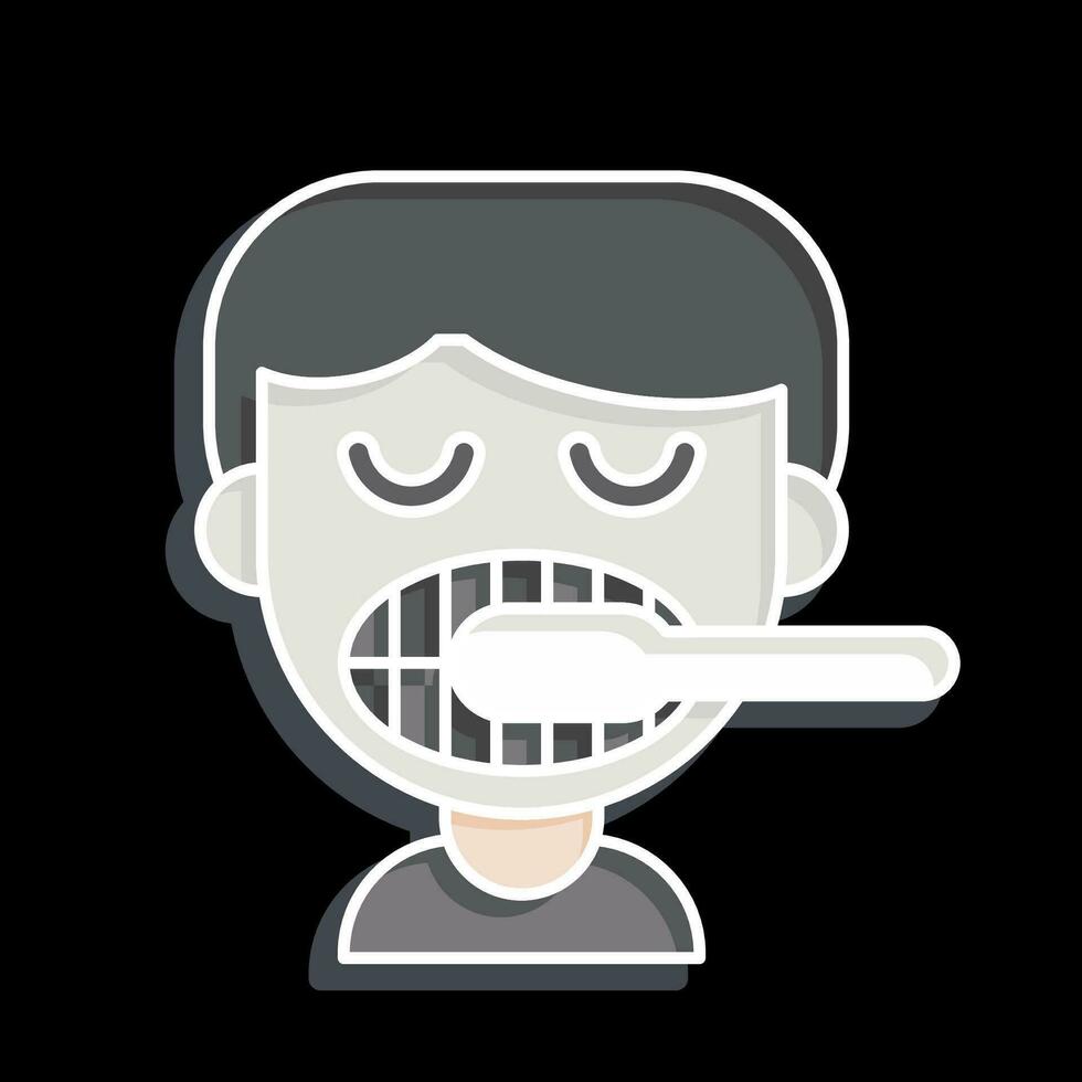 Icon ToothBrush. related to Dentist symbol. glossy style. simple design editable. simple illustration vector