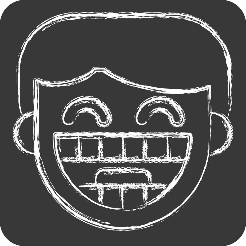 Icon Dental Braces. related to Dentist symbol. chalk Style. simple design editable. simple illustration vector