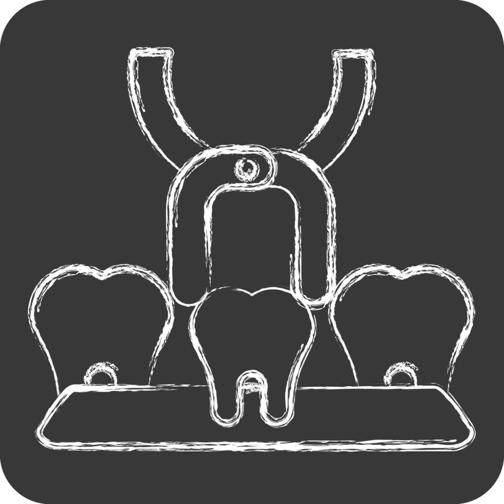Icon Tooth Extra. related to Dentist symbol. chalk Style. simple design editable. simple illustration vector