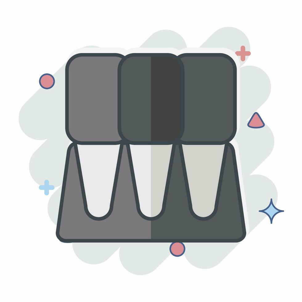 Icon Incisor. related to Dentist symbol. comic style. simple design editable. simple illustration vector