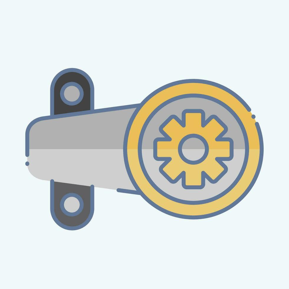 Icon Steering Gearbox. related to Car Maintenance symbol. doodle style. simple design editable. simple illustration vector