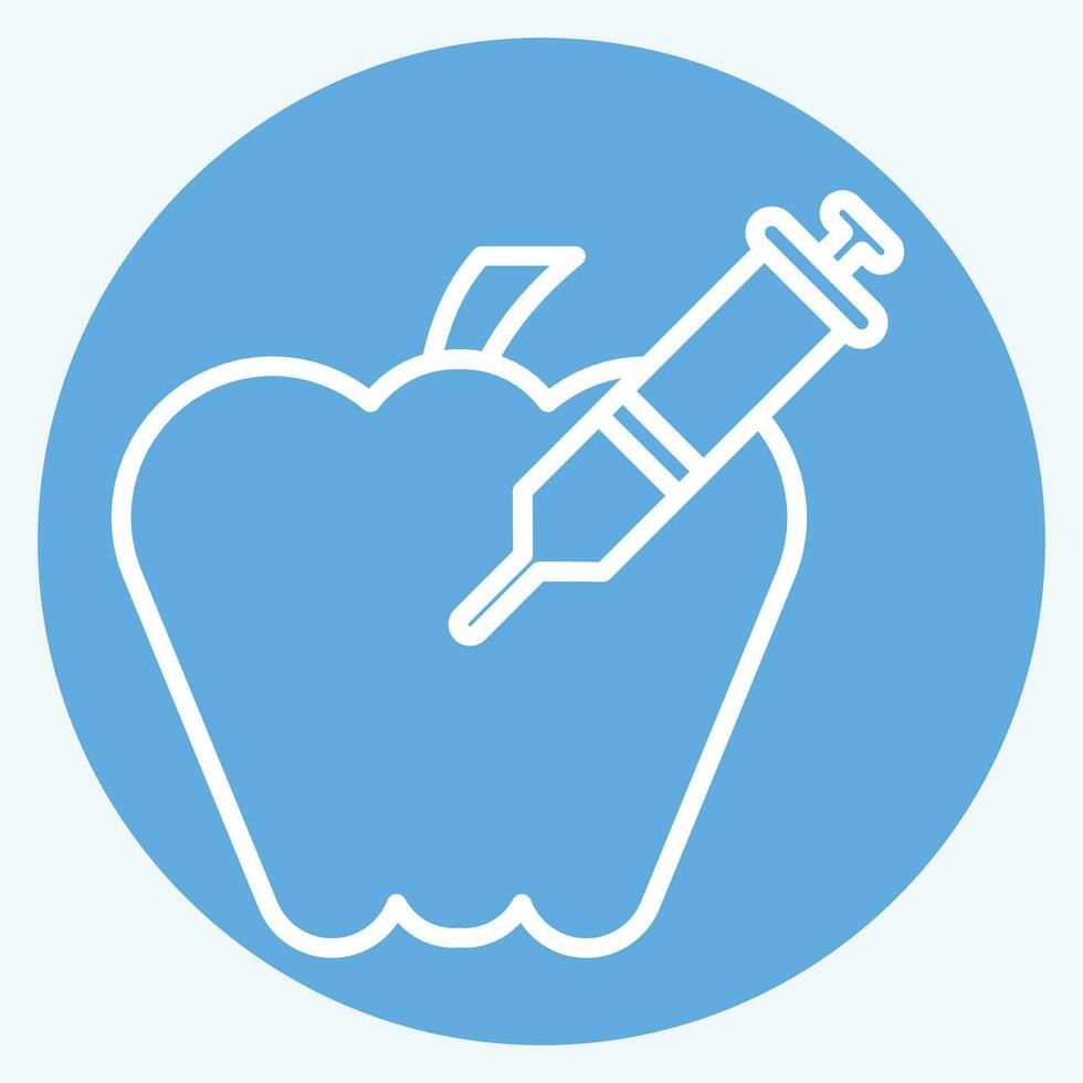 Icon Poisoned Apple. related to Poison symbol. blue eyes style. simple design editable. simple illustration vector