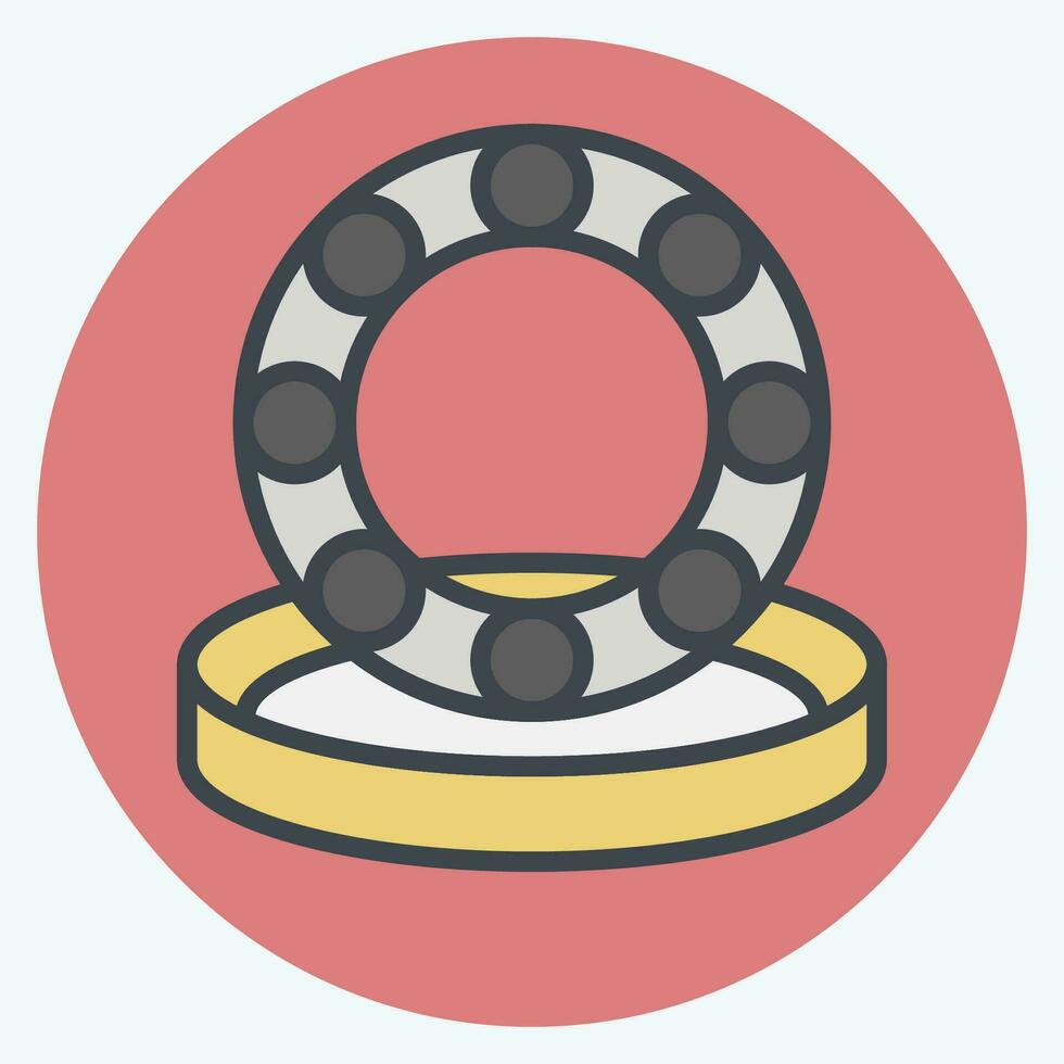 Icon Wheel Bearings. related to Car Maintenance symbol. color mate style. simple design editable. simple illustration vector