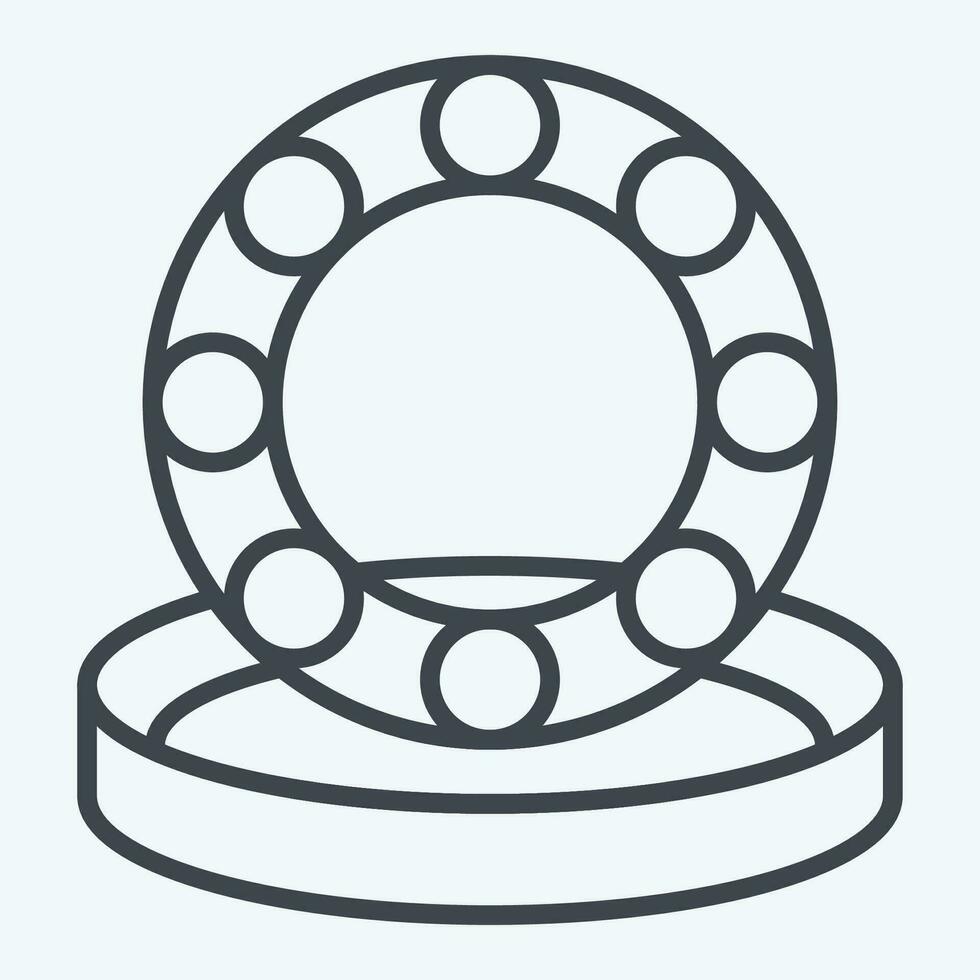 Icon Wheel Bearings. related to Car Maintenance symbol. line style. simple design editable. simple illustration vector