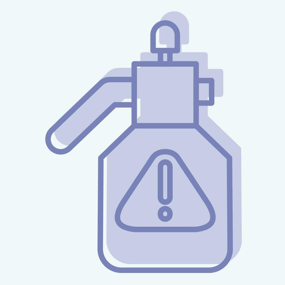 Icon Sprayer. related to Poison symbol. two tone style. simple design editable. simple illustration vector