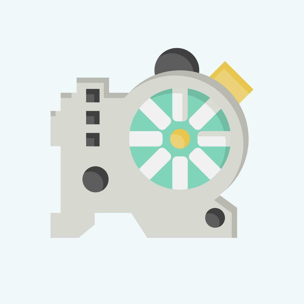 Icon Water Pump. related to Car Maintenance symbol. flat style. simple design editable. simple illustration vector