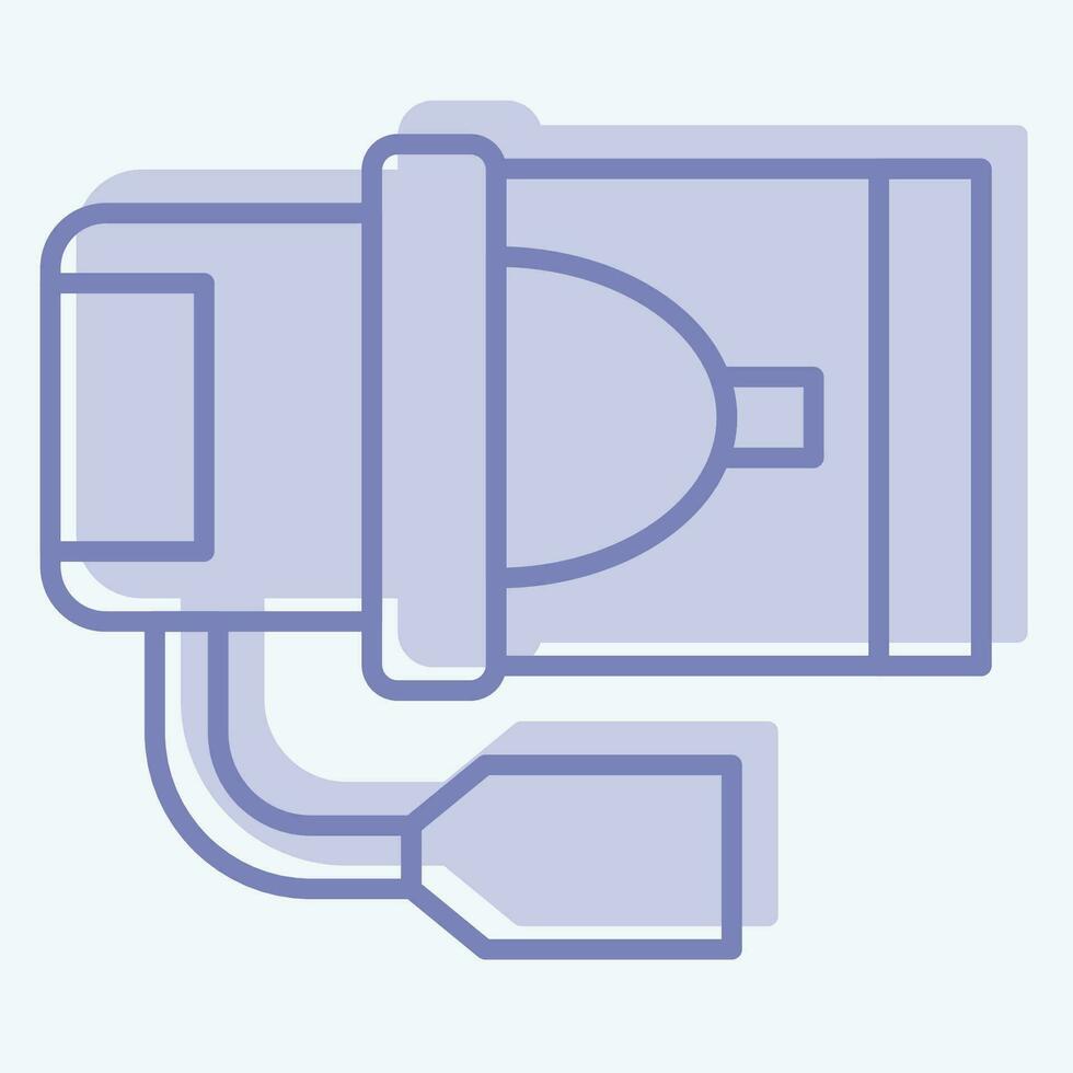 Icon Heater Blower Motor. related to Car Maintenance symbol. two tone style. simple design editable. simple illustration vector