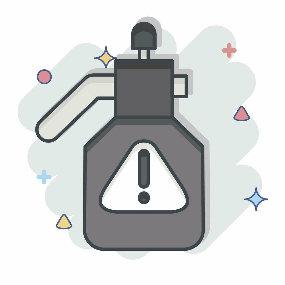 Icon Sprayer. related to Poison symbol. comic style. simple design editable. simple illustration vector