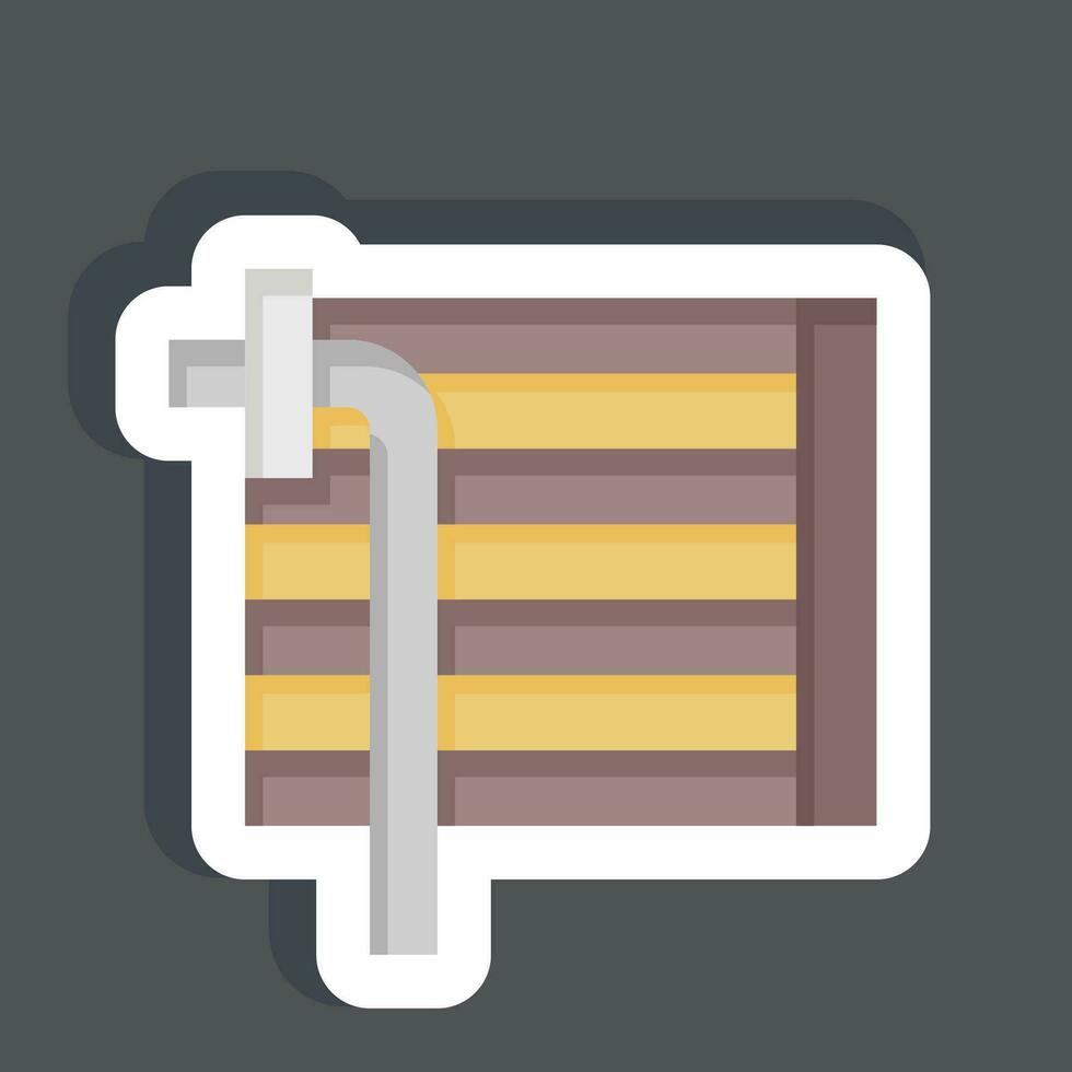 Sticker AC Evaporator. related to Car Maintenance symbol. simple design editable. simple illustration vector