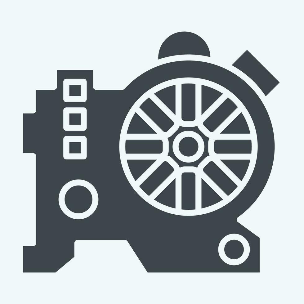 icono agua bomba. relacionado a coche mantenimiento símbolo. glifo estilo. sencillo diseño editable. sencillo ilustración vector