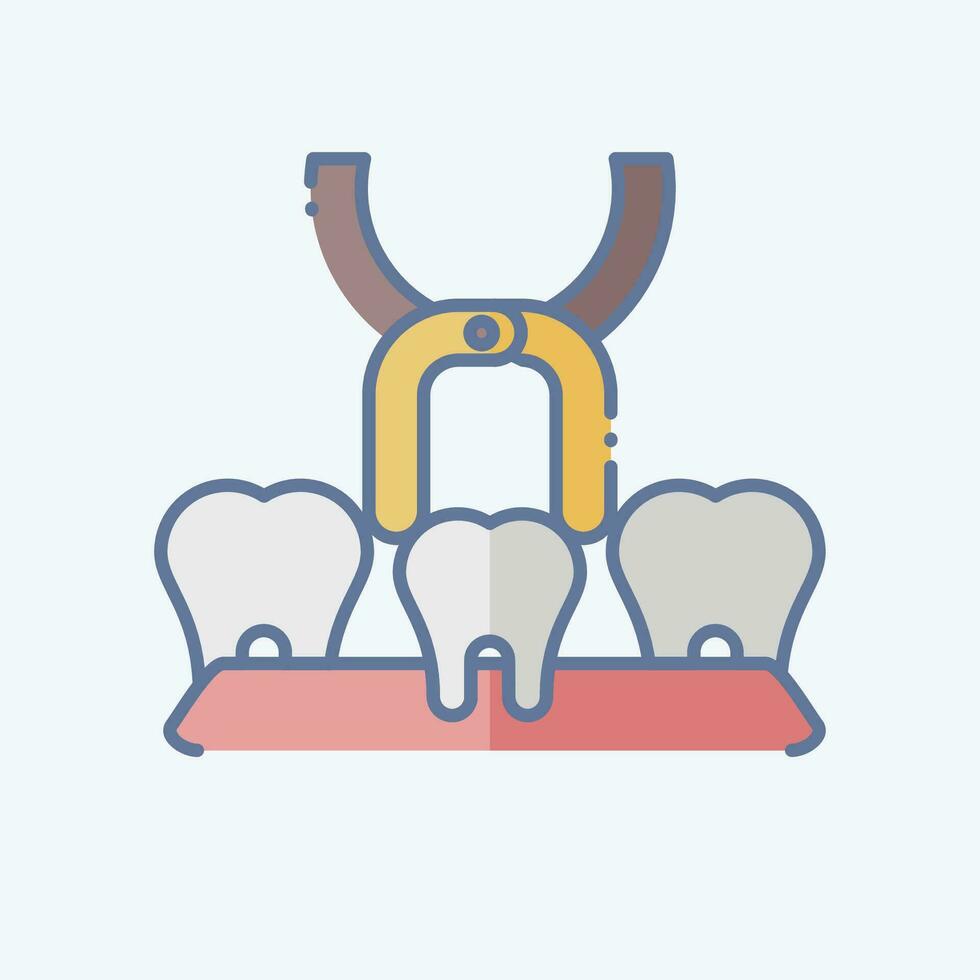 Icon Tooth Extra. related to Dentist symbol. doodle style. simple design editable. simple illustration vector