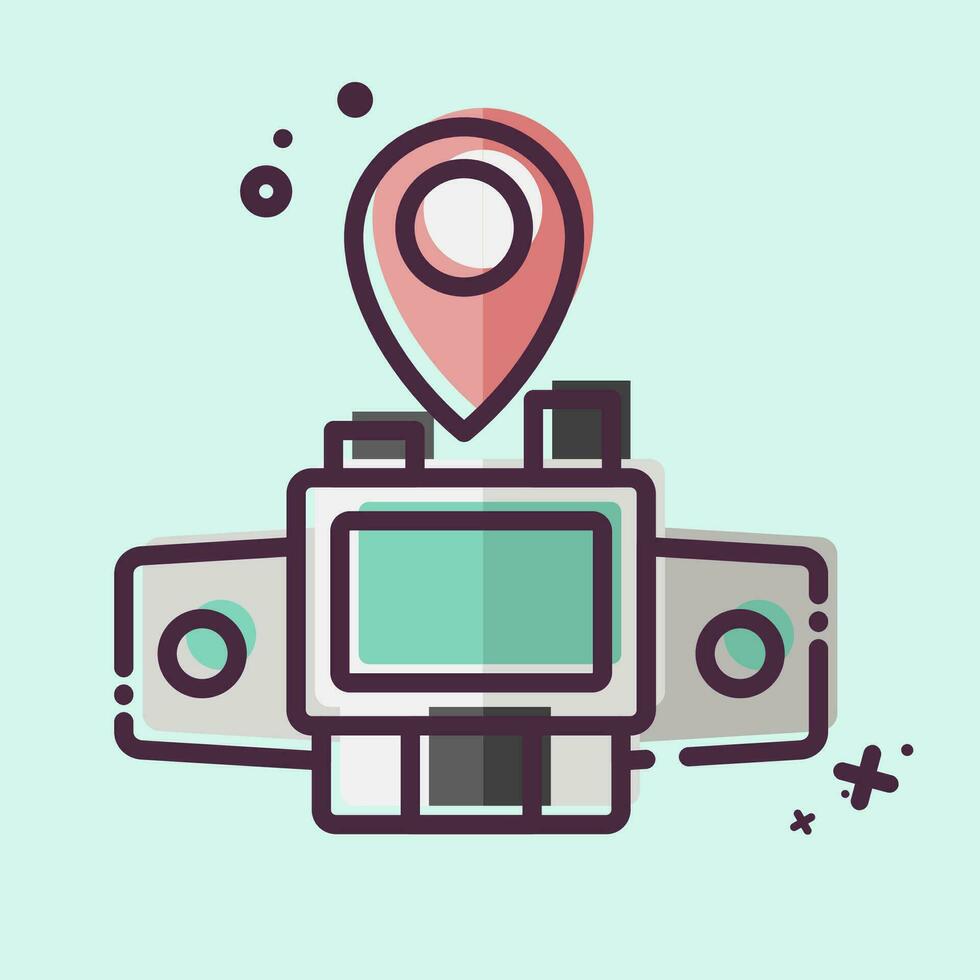 Icon Map Sensor. related to Car Maintenance symbol. MBE style. simple design editable. simple illustration vector