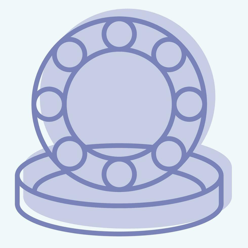 Icon Wheel Bearings. related to Car Maintenance symbol. two tone style. simple design editable. simple illustration vector