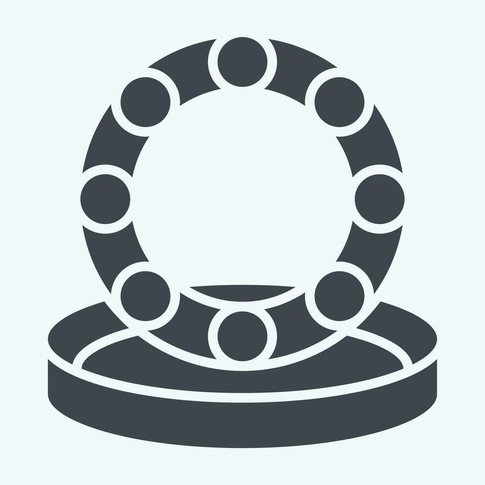 Icon Wheel Bearings. related to Car Maintenance symbol. glyph style. simple design editable. simple illustration vector