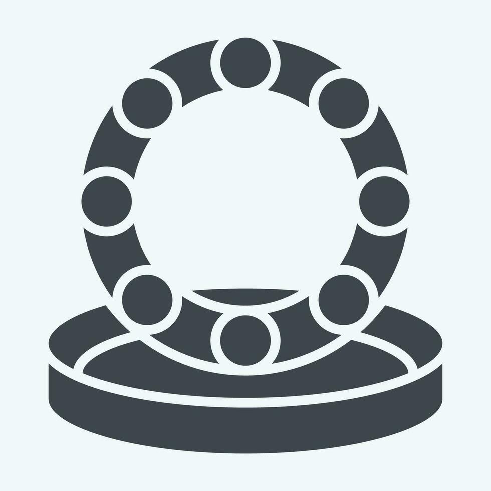 Icon Wheel Bearings. related to Car Maintenance symbol. glyph style. simple design editable. simple illustration vector