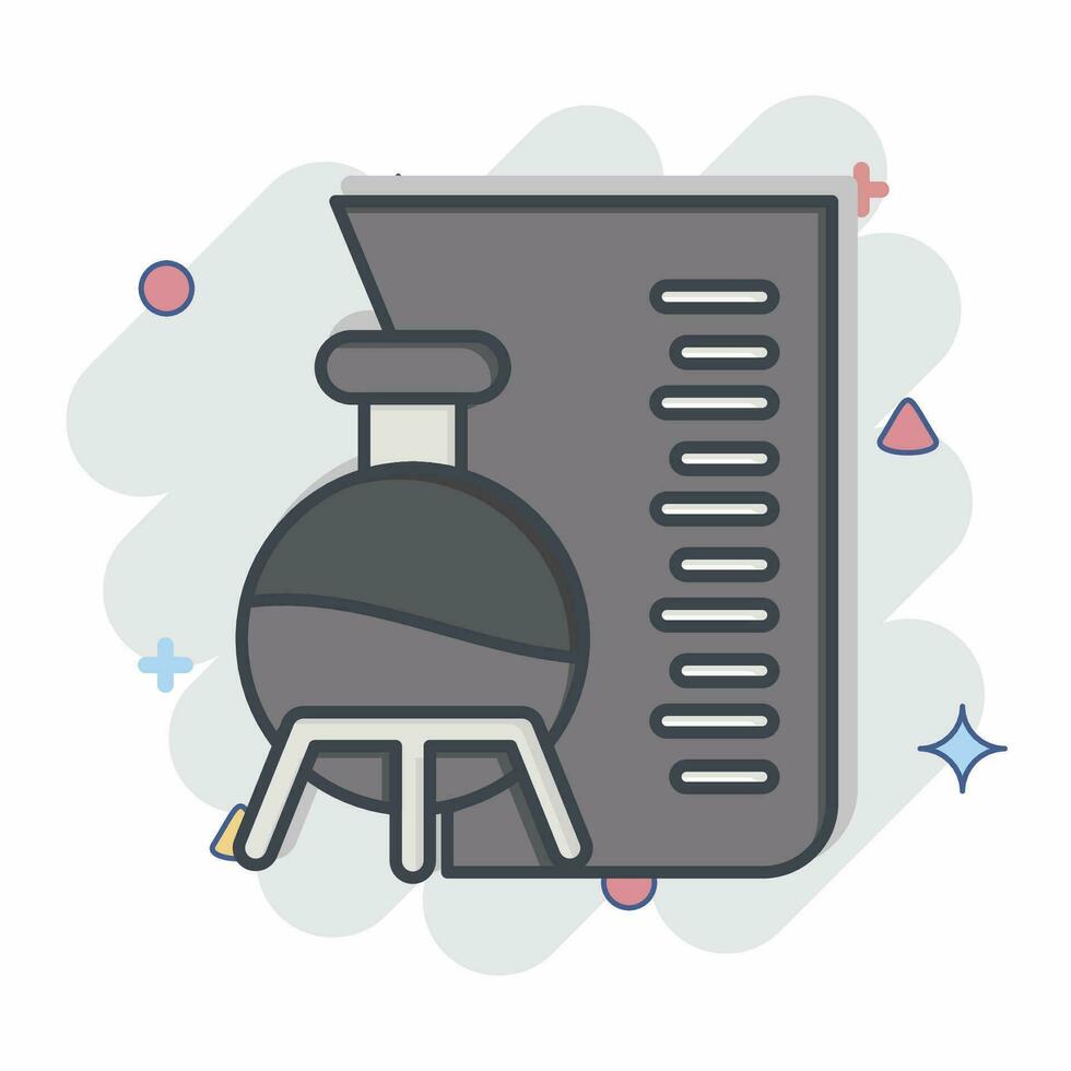 Icon Laboratory. related to Poison symbol. comic style. simple design editable. simple illustration vector