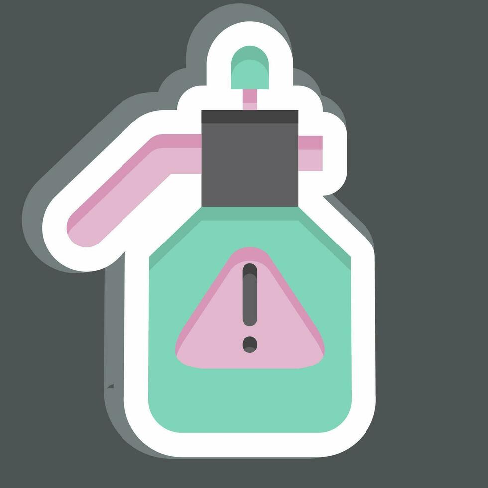 Sticker Sprayer. related to Poison symbol. simple design editable. simple illustration vector