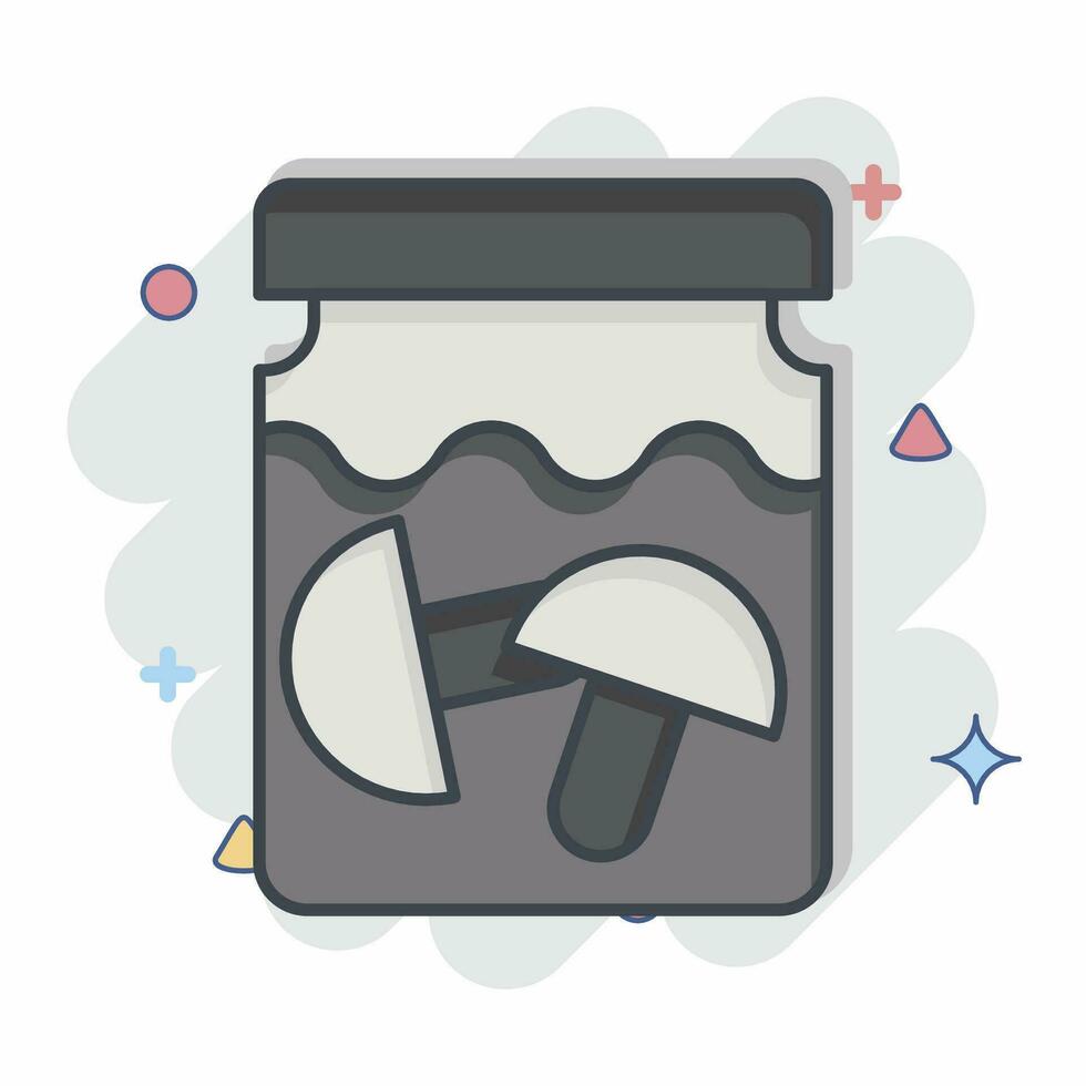 Icon Mushroom. related to Poison symbol. comic style. simple design editable. simple illustration vector