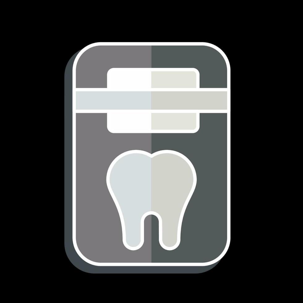 Icon Dental Floss. related to Dentist symbol. glossy style. simple design editable. simple illustration vector