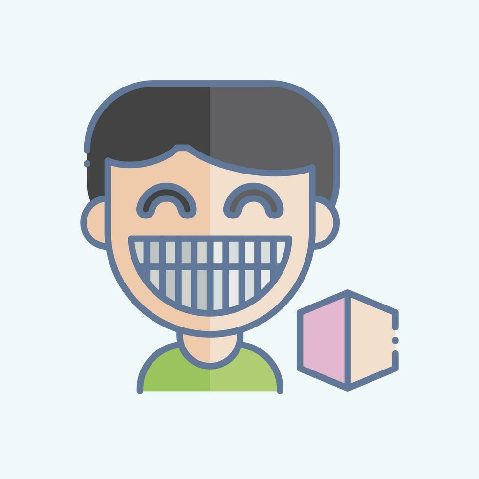 Icon Protection. related to Dentist symbol. doodle style. simple design editable. simple illustration vector