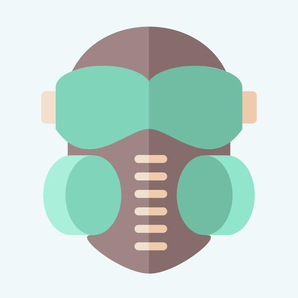 Icon Face mask. related to Poison symbol. flat style. simple design editable. simple illustration vector