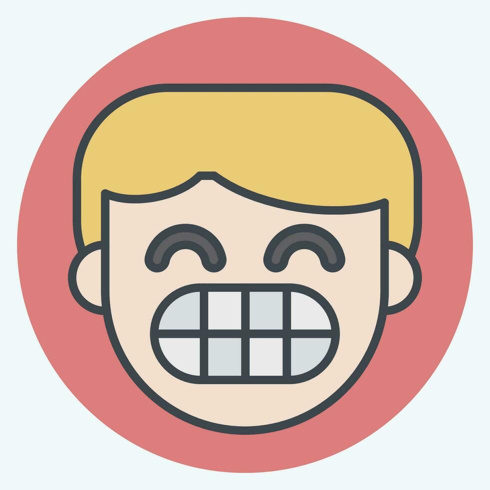 Icon Enamel. related to Dentist symbol. color mate style. simple design editable. simple illustration vector