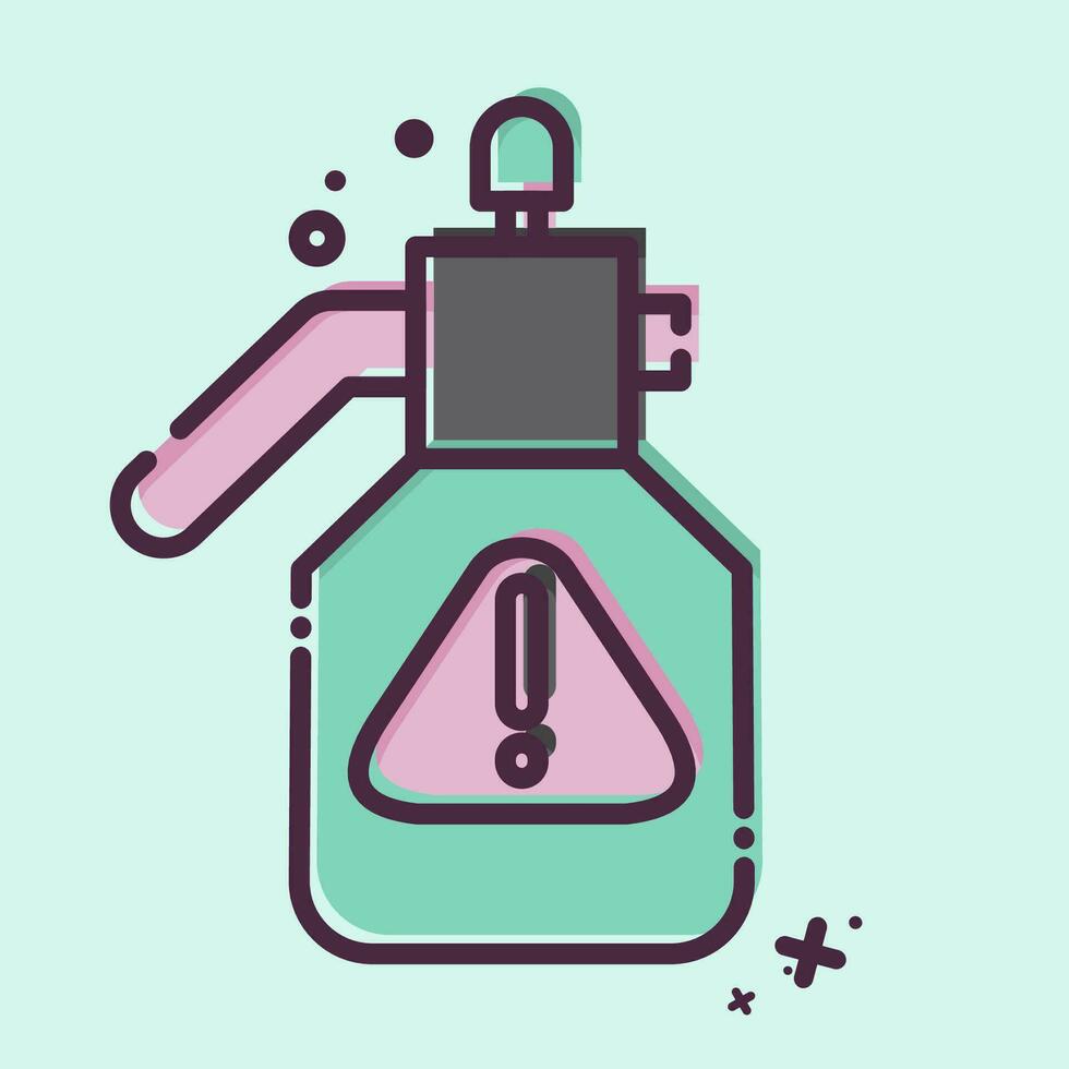 Icon Sprayer. related to Poison symbol. MBE style. simple design editable. simple illustration vector