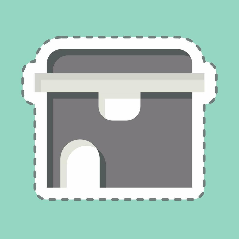 Sticker line cut Rodent. related to Poison symbol. simple design editable. simple illustration vector