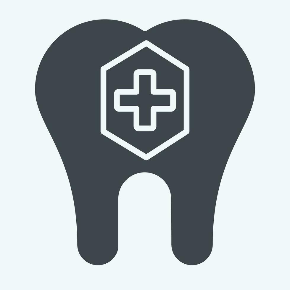 icono fluoruro. relacionado a dentista símbolo. glifo estilo. sencillo diseño editable. sencillo ilustración vector