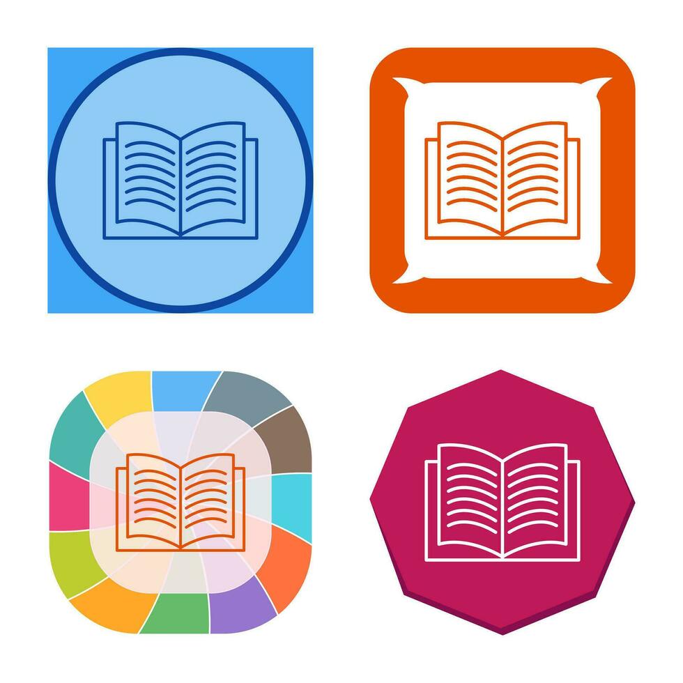 Unique Textbook Vector Icon